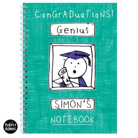 Personalised Purple Ronnie A5 Graduation Notebook Extra Image 1
